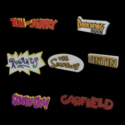 3D MULTICOLOR LOGO/SIGN - Classic Cartoons Pack