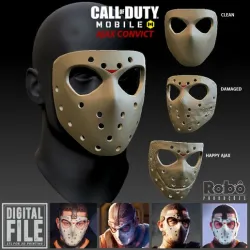 Ajax Operator Convict Mask - Call of Duty - Mobile - WARZONE - STL model 3D print file