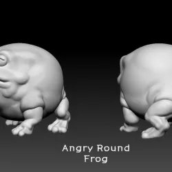 Angry Round Frog