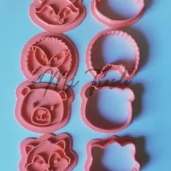 animal faces cutter and markers