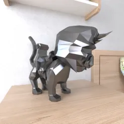 Battle Cat Chibi Lowpoly