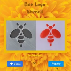 Bee Logo Stencil