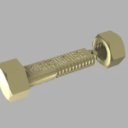 BOLT AND NUT CUSTOMIZABLE KEYCHAIN