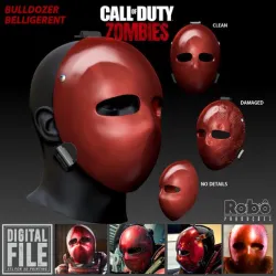 Bulldozer Operator Belligerent skin Mask - Call of Duty Zombies - WARZONE - STL model 3D print file
