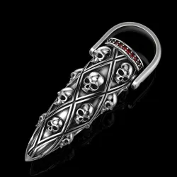 Bullet with skulls pendant