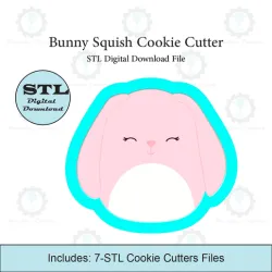 Bunny Rabbit Squish Cookie Cutter | STL File