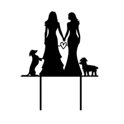Cake Topper Cake Decoration - Wedding Wedding Wedding Woman LGTB + Pet