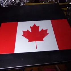 Canada Flag in Multi-Color single layer with various prints