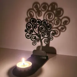 CANDLE HOLDER  TREE HEART