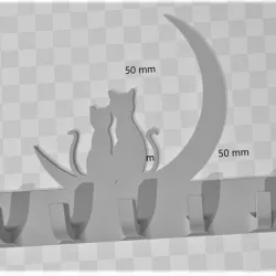 cat keyholder wall mount