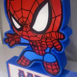 chibi spiderman customizable lamp