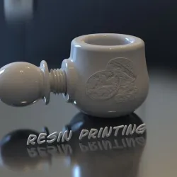 Decorated resin nutcracker - Casse noix en resine décoré