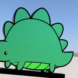 dino stegosaurus light z-hop style (single extruder)