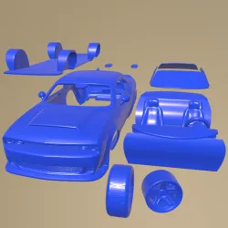 Dodge Challenger SRT Demon 2018 Printable Car In Separate Parts