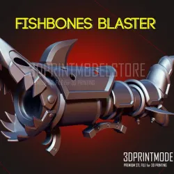 Fishbones Blaster 3D Print Model STL File for Cosplay
