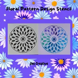 Floral Pattern Design Stencil