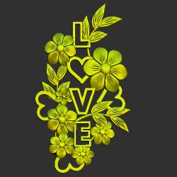 FLOWER lOVE model 3D STL FILE