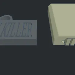 Furry Killer gun charm with rail adapter.