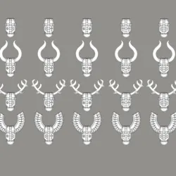 Germanic Great Helms for 32mm Minis