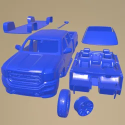GMC Sierra 1500  2017 Printable Car In Separate Parts