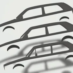 GTI Mk1 Mk2 Mk3 silhouette