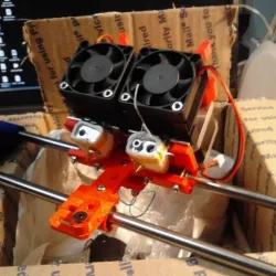 hinged dual x carriage for qu-bd mbe