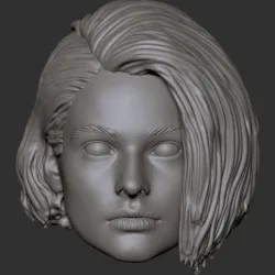 Jill Valentine from RE3 Remake head for action figures