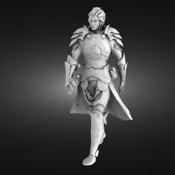 Knight with dragon emblem on armor