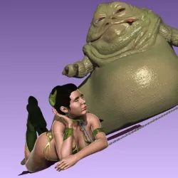 Leia sexy Jabba's slave