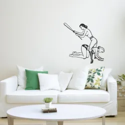 Lesbian BDSM With Paddle - Wall art