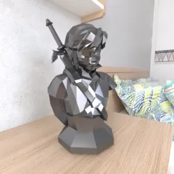 Link Bust Zelda Lowpoly