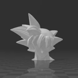 Low Poly Goku Head