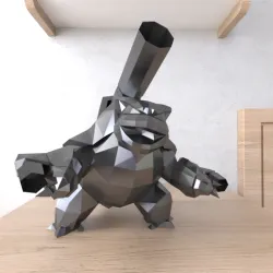 Mega Blastoid Pokemon lowpoly