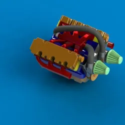 Modern Engine parts for Assembly Practice/  FUN/ Education
