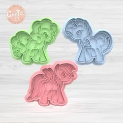MY LITTLE PONY SET X6 + GIFT! Cutter with Stamp / Cookie Cutter
