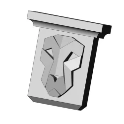 Neoclassical decorative lion corbel and bracket 3D print model