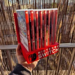 Nintendo Switch game shelf