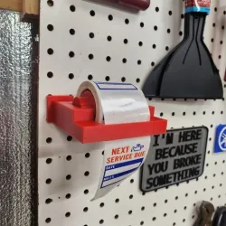 Oil reminder dispenser pegboard
