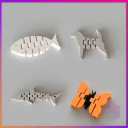 Pack of articulated animals