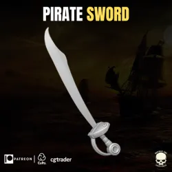 Pirate Sword 3D printable file for Action Figures