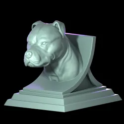 Pit Bull Terrier 3D printable Trophy