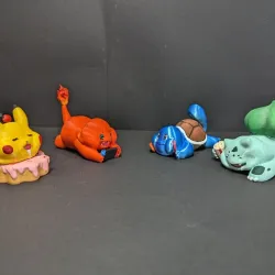 POKEMON CHONKIEST ,FAT AND CUTEST BULBASAUR,CHARMANDER,PIKACHU,SQUIRTLE WITH ACCESSORIES