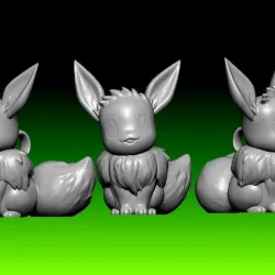 POKEMON EEVEE KEYCHAIN (MOLD FOR SILICON REPRODUCTION)