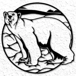 polar bear wall art 2d polar bear wall decor