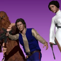 Princess Leia Han Solo Chewbacca fighting
