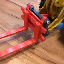 Quick coupler with pallet fork for Huina 583 wheel loader