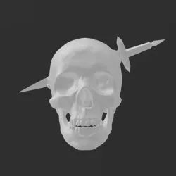 Skull Impaled with a Sword