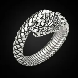 Snake ring around the finger