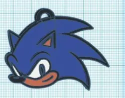 Sonic face keychain