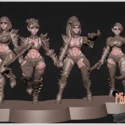 Space elf wytches anime figurines